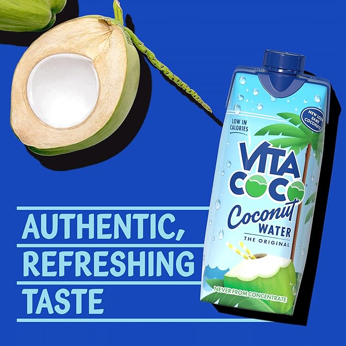 Vita Coco Original Coconut Water Multipack 500 ml x 12, Packed With Electrolytes, Gluten Free, Full Of Vitamin C, Good Source Of Potassium, Low-Calorie Electrolyte Drink, Thirst Quenching Refreshment - Image 3