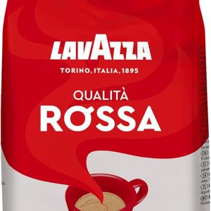 Lavazza, Qualità Rossa, Coffee Beans, Arabica and Robusta, Intensity 5/10, Medium Roasting, 1 Kg